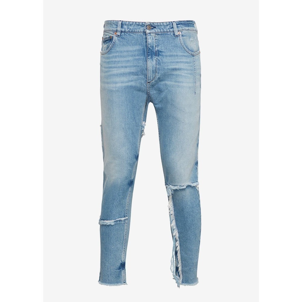 SER.O.YA NATE SKINNY JEAN Men’s UNISEX lightwashed distressed size 33‎
